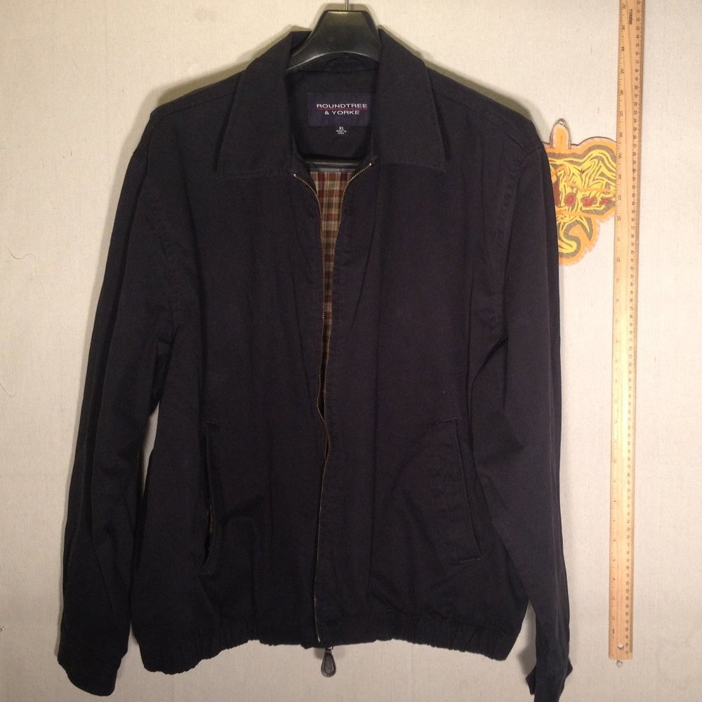 ROUNDTREE & YORKE Men's Luxury Navy Jacket Coat